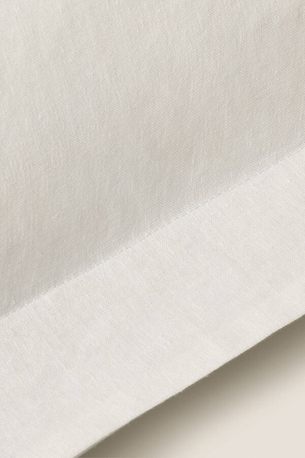 Womensecret Capa travesseiro linho algodão 55 x 55 cm. branco