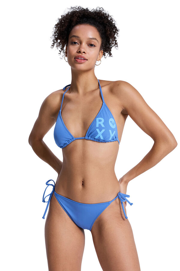 Roxy Plain triangle bikini set blue