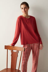 Penti Red check thermal pyjamas Print