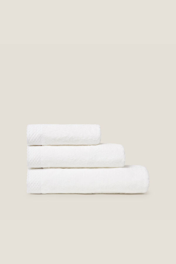 Womensecret Terrycloth towel with broderie anglaise fehér