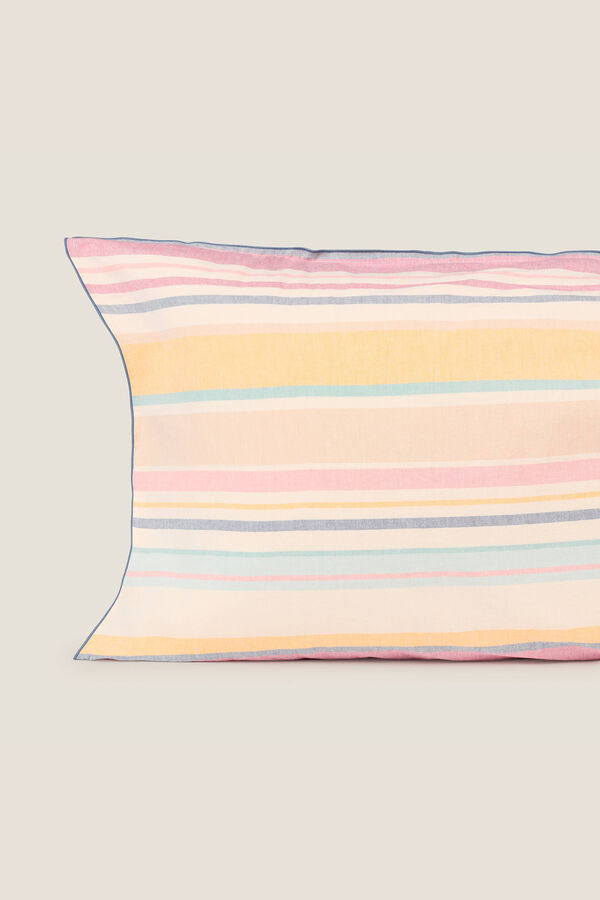 Textura Funda Almohada Rayas Multicolor turquesa