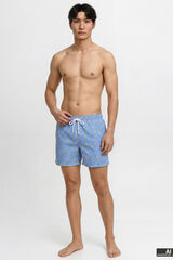 Jack & Jones Striped logo print swimwear blue