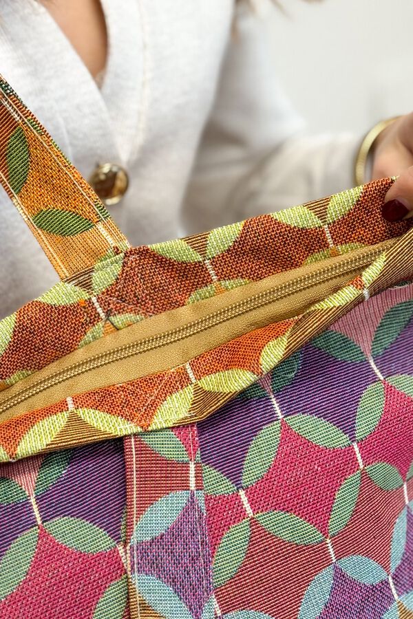 De La Mur Bolsa Grande Cremallera Sal estampado