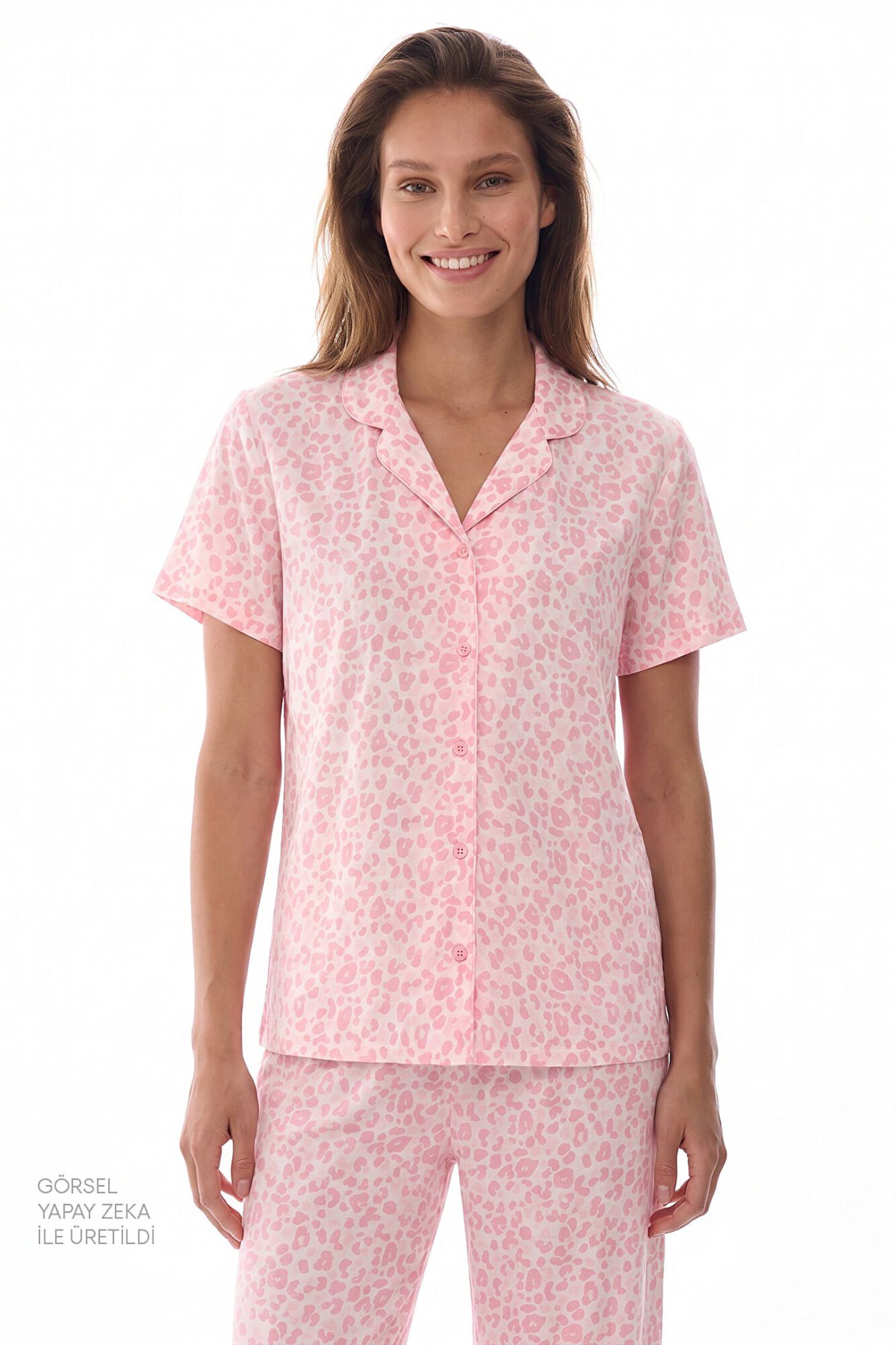 Penti Conjunto de Pijama Estampado Leopardo Rosa