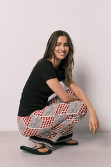 Women'secret Pyjama long &agrave; manches courtes en coton noir
