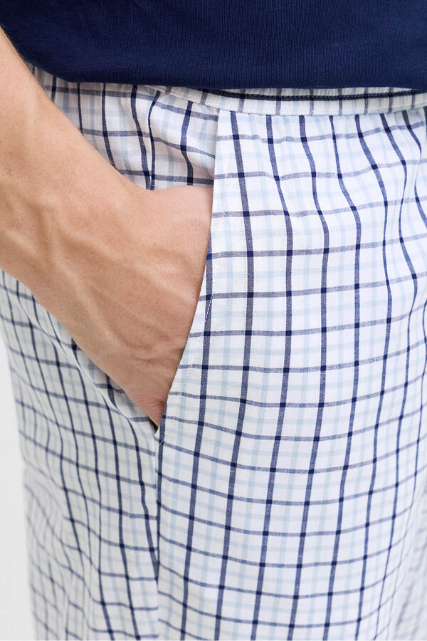 Jack & Jones Plaid long pyjamas set blue