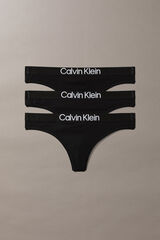 Calvin Klein 3-pack logo thongs black