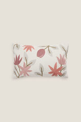 Textura Floral embroidery cushion cover red