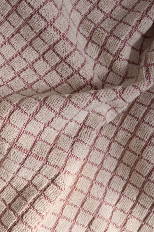 Calma House Tagesdecke aus baumwolle wabenmuster wei&szlig; panal Rot