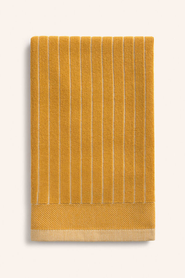 Calma House Mustard terry cloth set of 2 kitchen towels Lisboa 50x50 printed