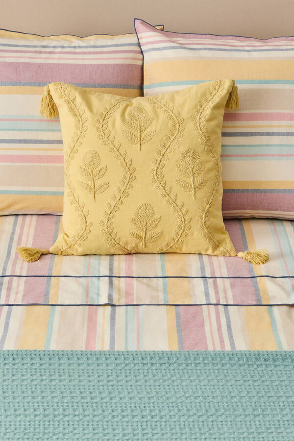 Textura Funda N&oacute;rdica A Rayas De Hilo Tintado blue