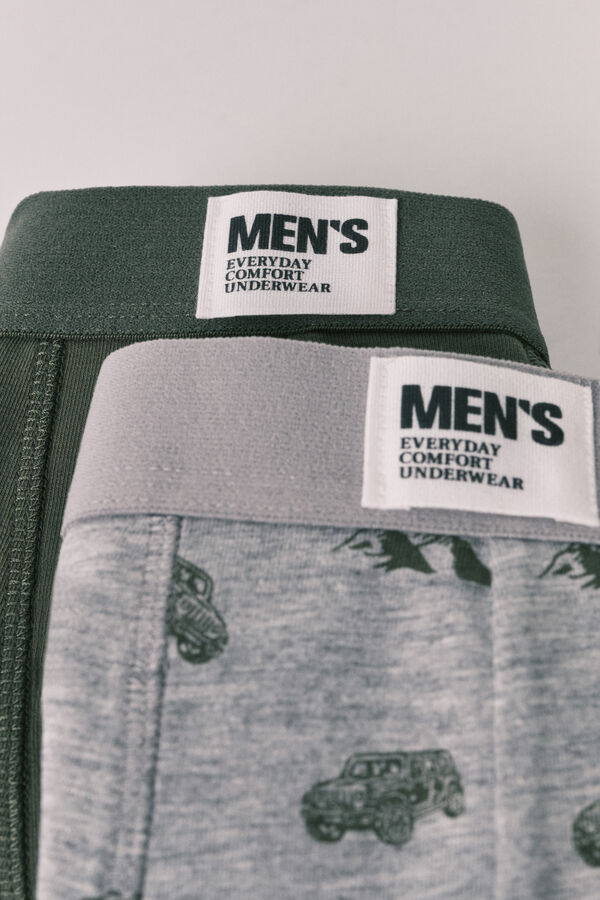 Women'secret Pack 2 Mountain boxer shorts blue
