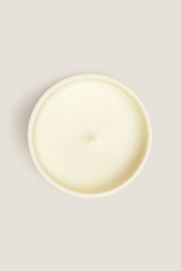 Textura Vela perfumada de ch&aacute; verde bege
