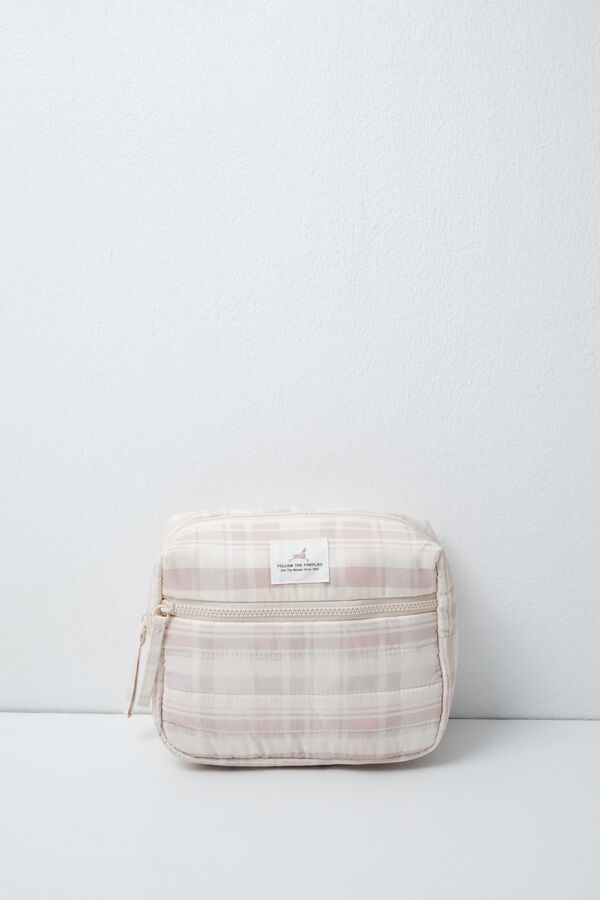 Women'secret Plaid print medium vanity case white