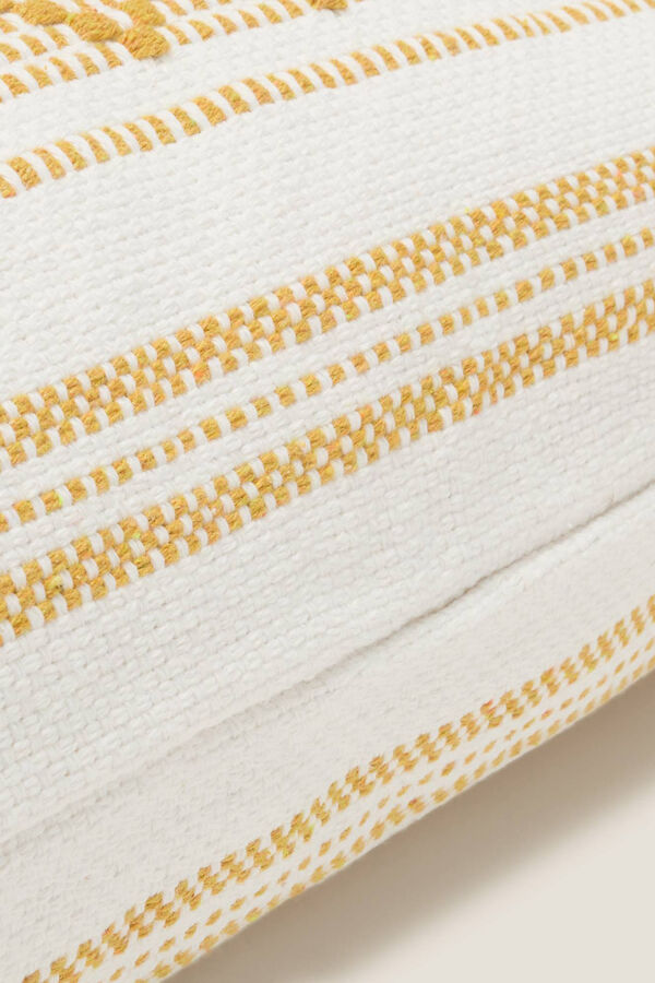 Womensecret Cotton cushion cover with tassels jaune