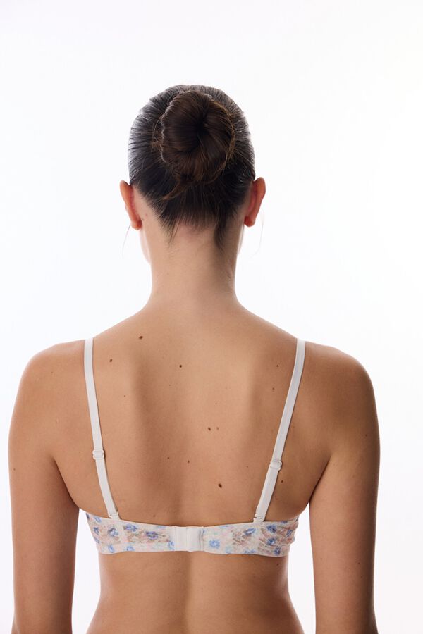 Penti Sujetador push-up aros encaje floral marfil
