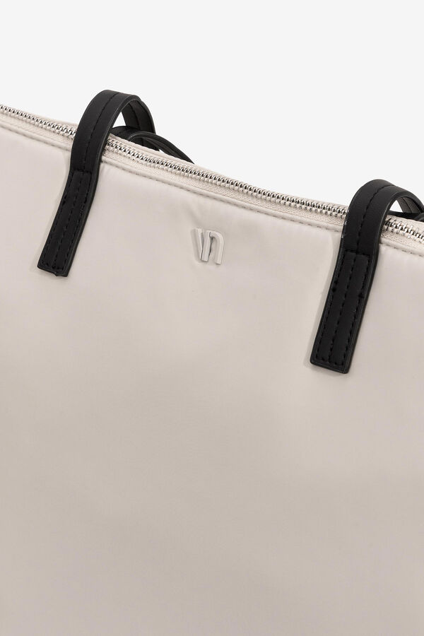 Vilanova Bolso shopper de nylon beige