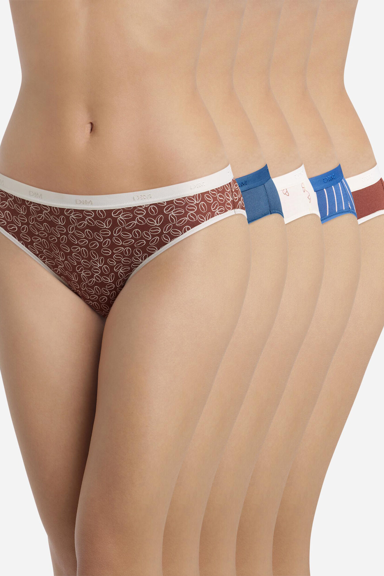 DIM Pack de 5 slips DIM Pockets Coton