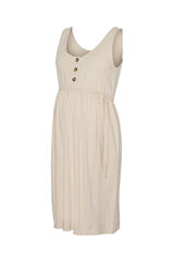 Mamalicious Maternity and breastfeeding short dress brown