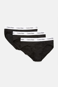 Womensecret Pack de 3 Slips de algodón con cinturilla de Calvin Klein negro