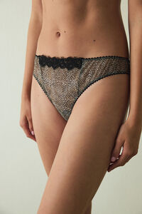 Penti Bragas brasile&ntilde;as de cintura baja con estampado de leopardo&nbsp;