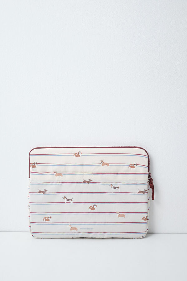 Women'secret Puffer laptop case dogs white