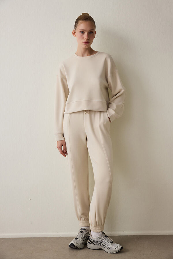 Penti Pantalones de ch&aacute;ndal cepillados con tacto sedoso. beige