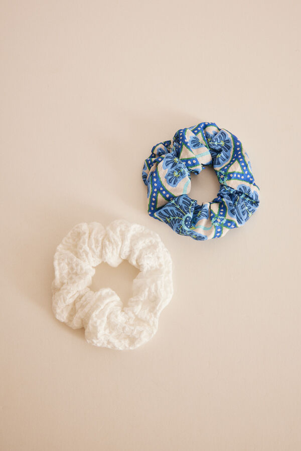 Womensecret Embroidered scrunchies 2 blue