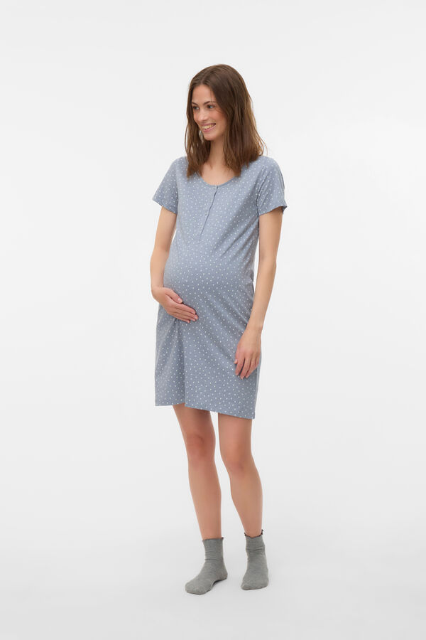 Mamalicious Maternity and breastfeeding nightgown Plava