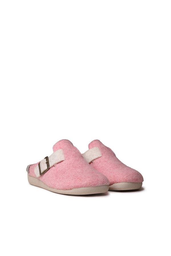 Toni Pons Women's Clog-Style Slipper in Felt pink