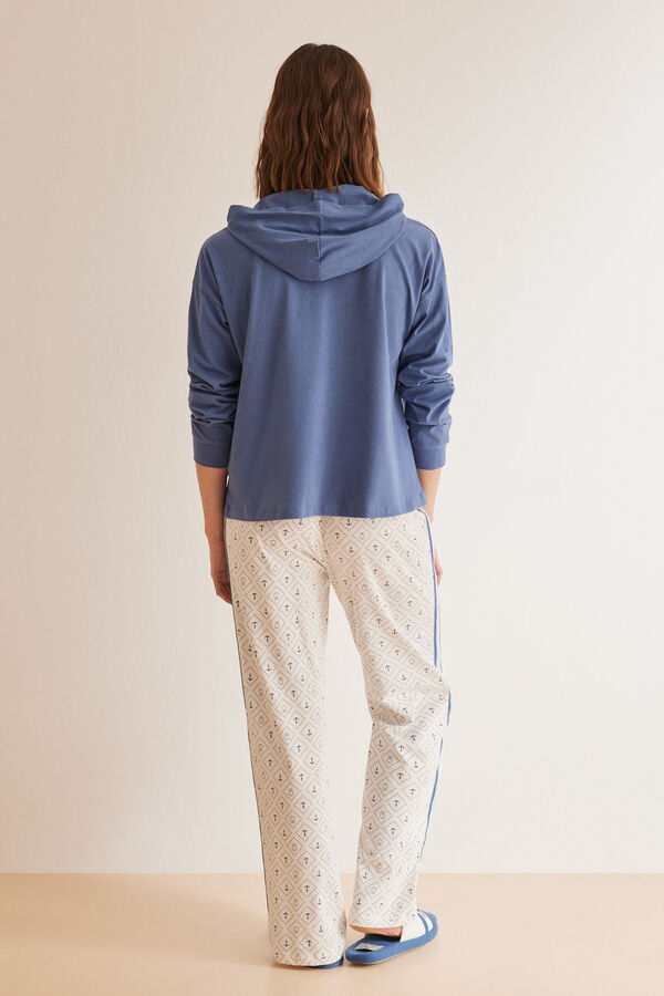Womensecret Pijama 100% algodão capuz Miffy azul
