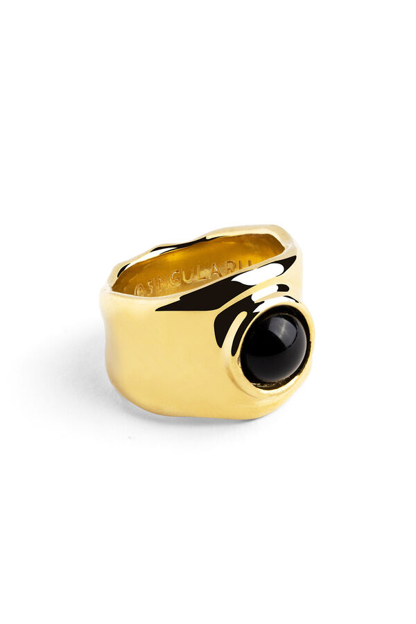 Womensecret My Onyx gold-plated ring Žuta