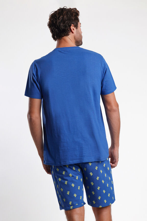 Womensecret MR WONDERFUL Cactus short-sleeved pyjamas for men bleu