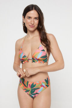 Womensecret Braguita de bikini estampado hojas naranja
