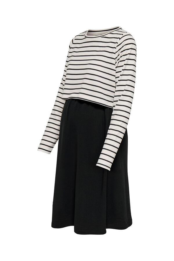 Only Maternity Vestido corto maternity y lactancia negro