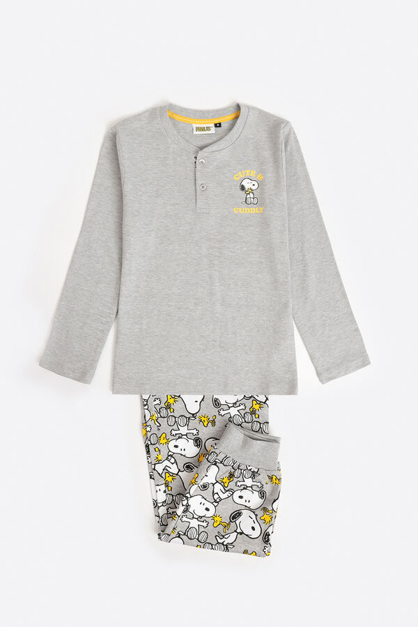 Admas Pijama Family Snoopy Funny para ni&ntilde;o&nbsp; gris