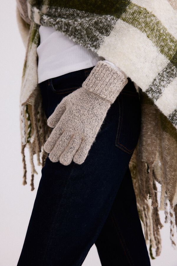 Pieces Knit gloves nude