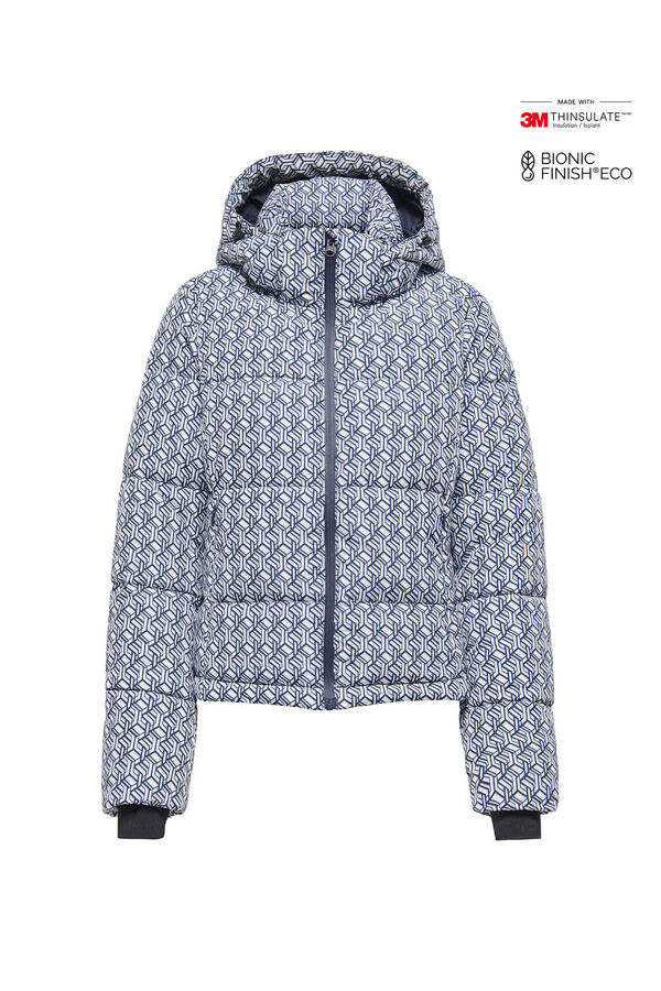 Only Play Chaqueta de esquí acolchada técnica estampada para mujer blanco