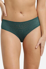 DIM Braga invisible de encaje floral verde