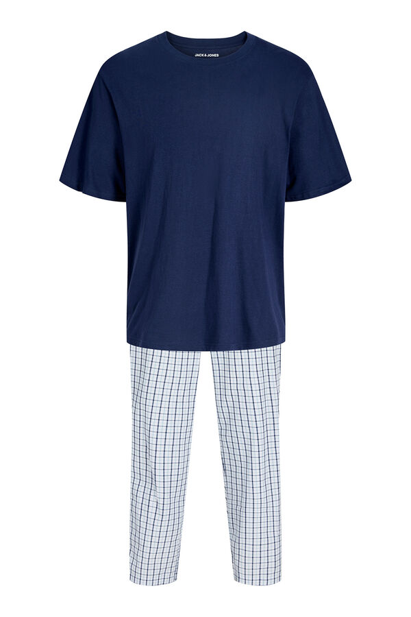 Jack & Jones Plaid long pyjamas set blue