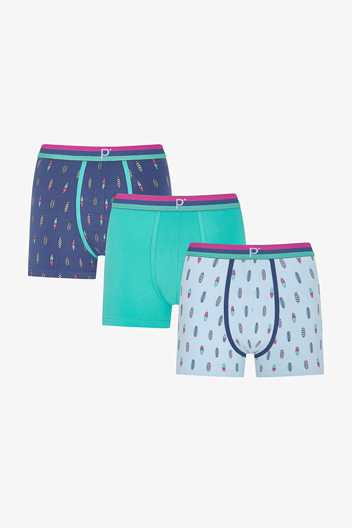 Penti Pack 3 boxers estampados azul