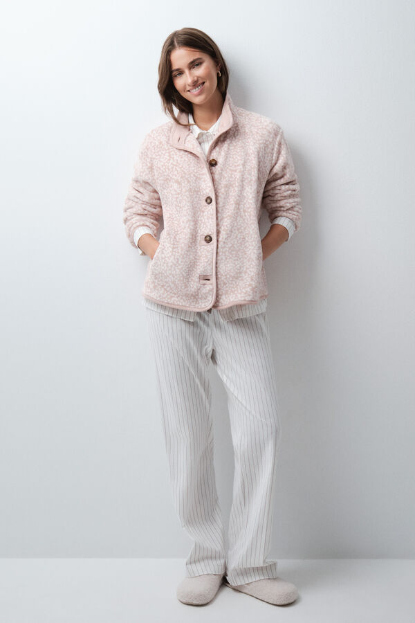 Women'secret Sherpa short robe beige