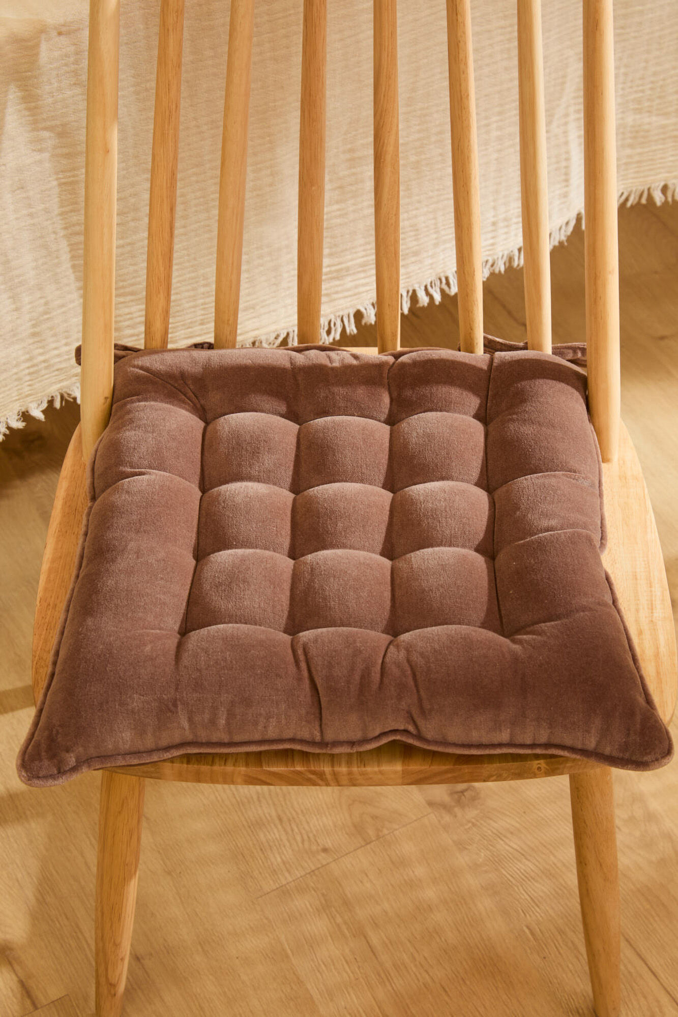 Calma House Almofada quadrada para cadeira de veludo velour