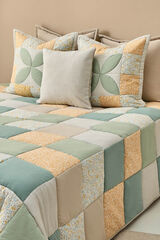 Textura Edred&oacute;n patchwork reversible kaki