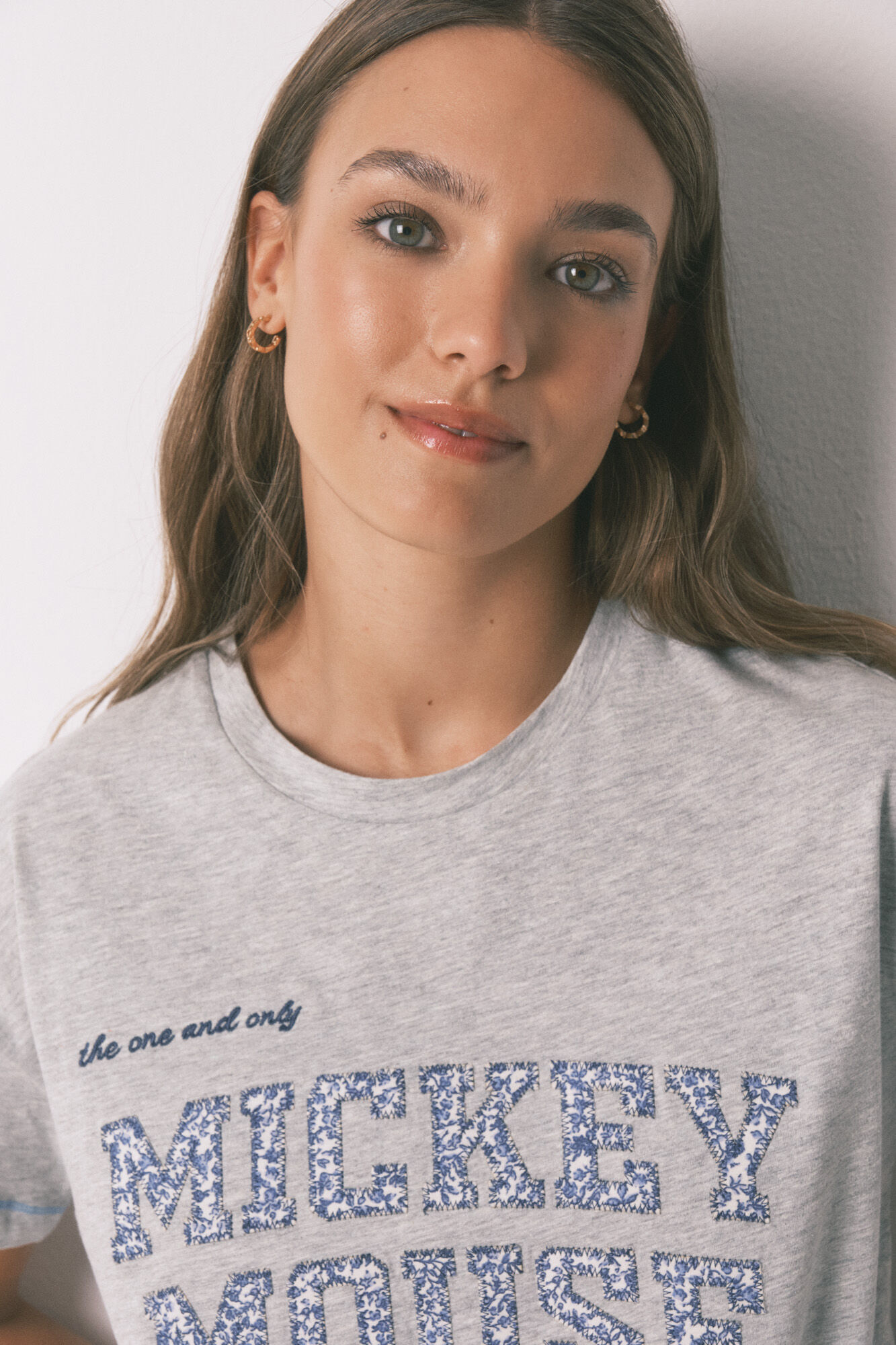 Women'secret Pijama capri algod&oacute;n Mickey gris 