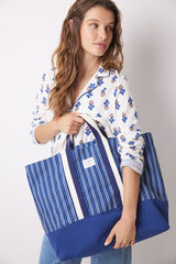 Womensecret Bolso grande canvas azul marino estampado