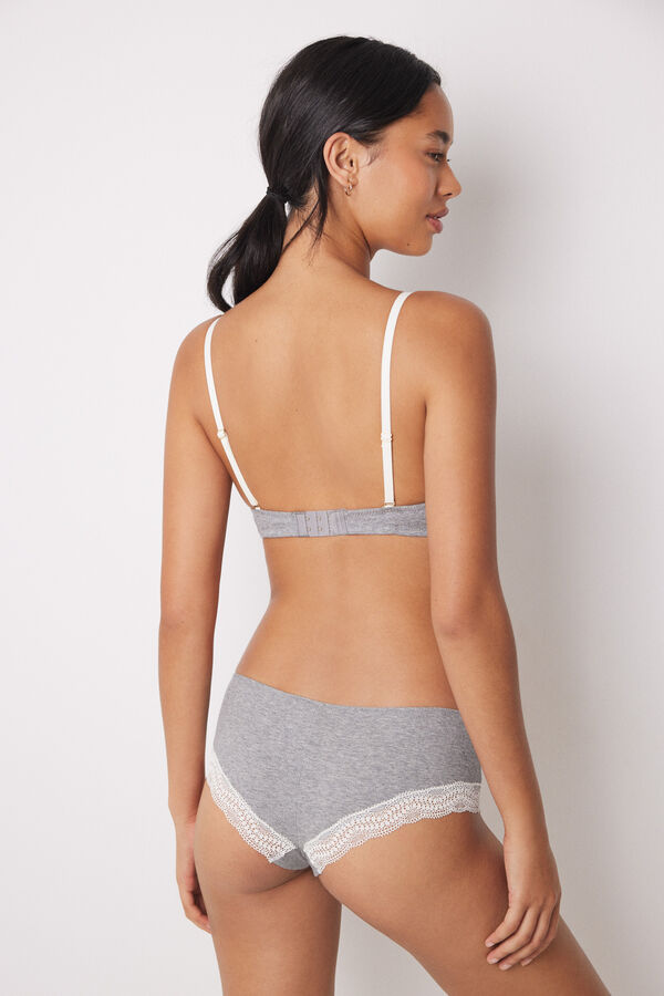 Womensecret Cueca larga algodão gris cinzento