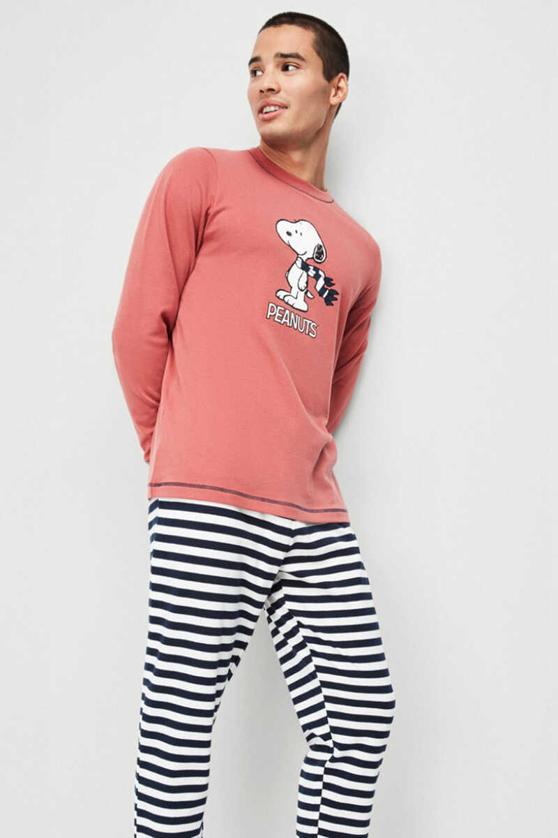 Womensecret Pijama de homem do Snoopy vermelho