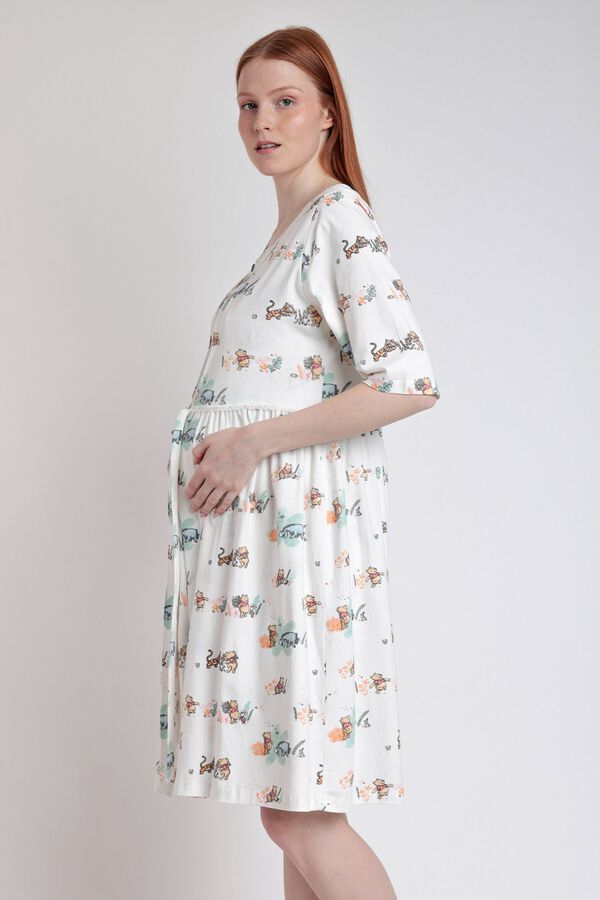 Admas Maternity-Morgenmantel midi Winnie the Pooh Grau