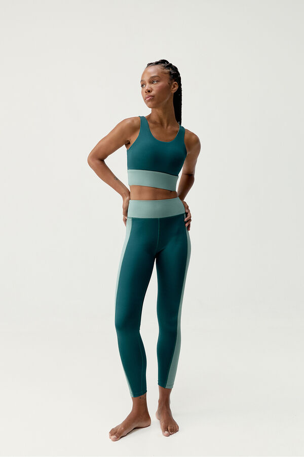 Born Living Yoga Sports leggings Maiko Iceberg Green/Deep Green Print